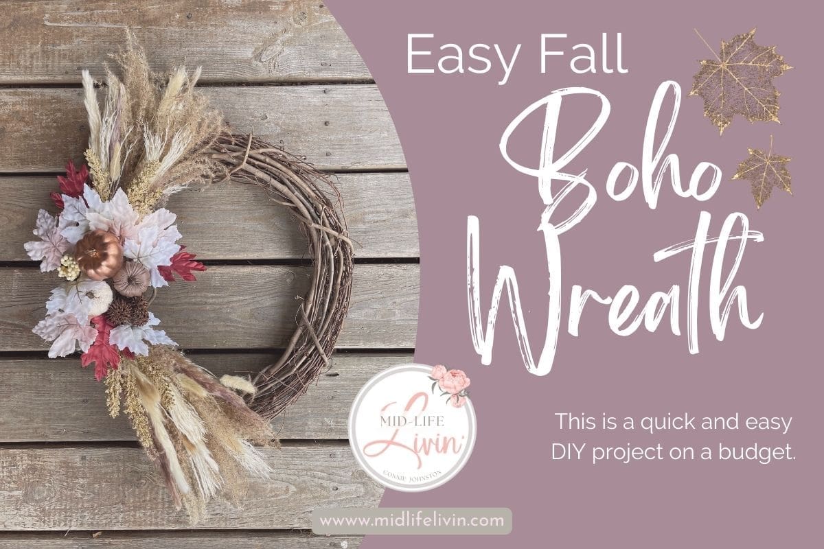 Easy Fall Boho Wreath blog photo
