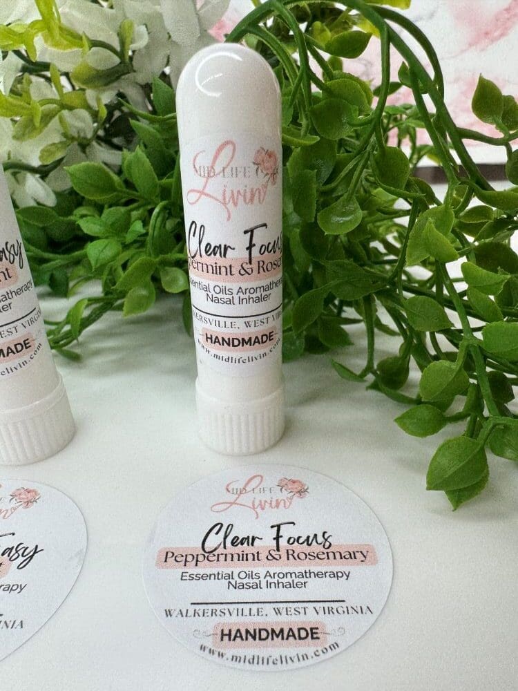 Aromatherapy Inhalers Clear Focus Peppermint and Rosemary